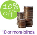 10% off 10 or more blinds