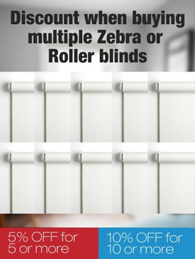 Discount when buying multiple Roller or Zebra Blinds
