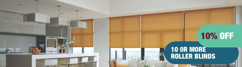 10% off 10 or more roller blinds
