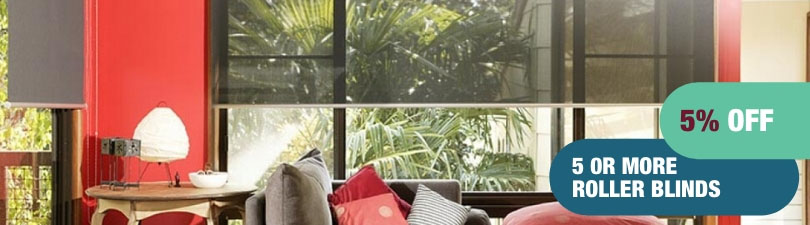 5% off 5 or more roller blinds